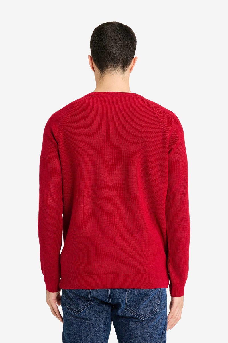 DeFacto Red Man Standard Fit Crew Neck Knitwear Pullover Casual - Image 4